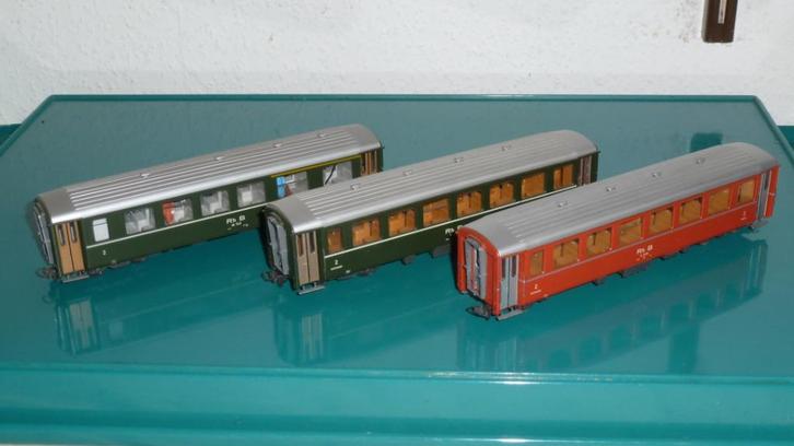 BemoRhB personenwagens, Hobby en Vrije tijd, Modeltreinen | Overige schalen, Zo goed als nieuw, Wagon, Gelijkstroom, Overige merken