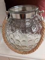 Mooi glazen windlicht, ook te gebruiken als vaas. De hoogte, Overige kleuren, Ophalen of Verzenden, Minder dan 50 cm, Glas