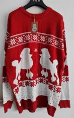 Mooie rode trui met twee grote witte poedels in maat 46, Ophalen of Verzenden, Nieuw, Maat 46/48 (XL) of groter, Rood