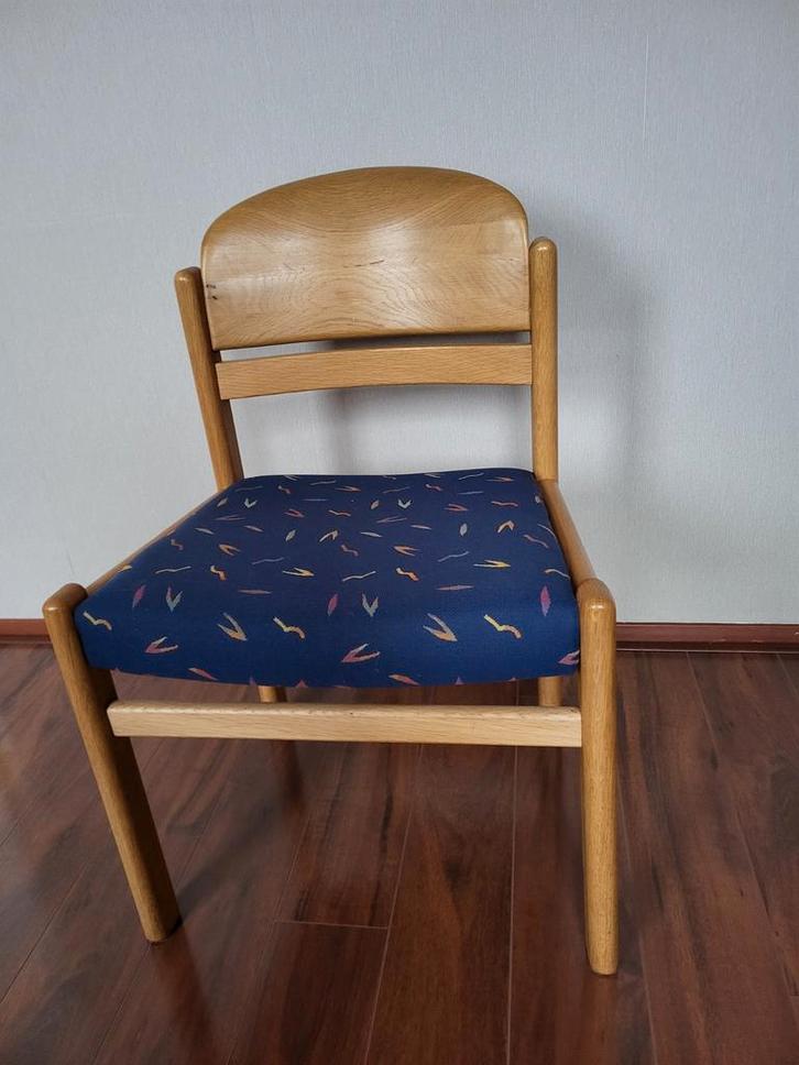 Deens design eetkamerstoelen, Huis en Inrichting, Stoelen, Gebruikt, Vier, Ophalen