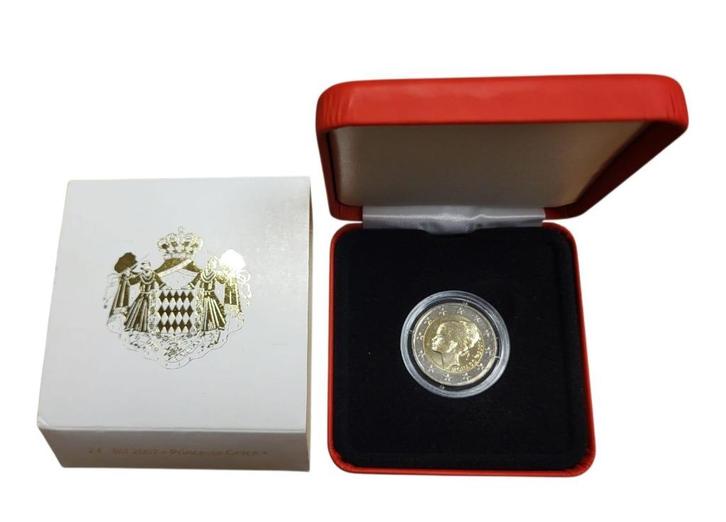 Monaco 2 Euro 2007 Grace Kelly BU in cassette, Postzegels en Munten, Munten | Europa | Euromunten, Setje, 2 euro, Monaco, Ophalen of Verzenden