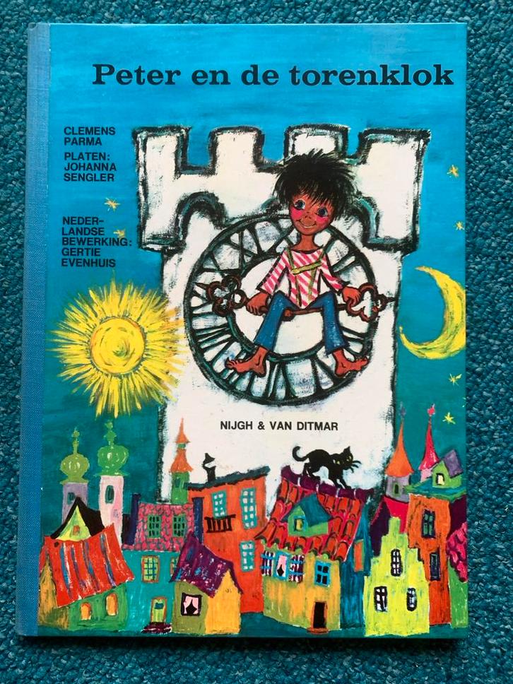 Oud Prentenboek Peter en de torenklok 1968 - Clemens Parma, Boeken, Kinderboeken | Jeugd | onder 10 jaar, Zo goed als nieuw, Sprookjes