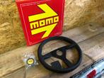 Momo Montecarlo 350mm Zwart Geel Leder stuur sportstuur, Ophalen of Verzenden