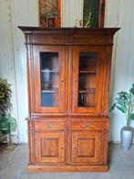 Klassieke vitrinekast, servieskast kersenhout, Ophalen of Verzenden, Zo goed als nieuw, 25 tot 50 cm, Kersenhout