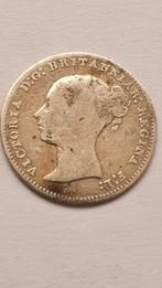 Oude zilveren munt /3 Pence 1859/ Queen Victoria, Ophalen of Verzenden, Overige landen, Losse munt, Zilver