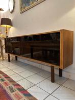 Deens dressoir 1960 ondiep met glazen deuren Skovby, Huis en Inrichting, Kasten | Secretaires, Gebruikt, C, C, Vintage