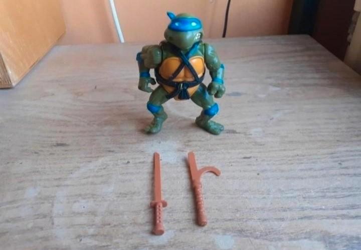Tmnt ninja turtle leonardo figuur vintage, Verzamelen, Speelgoed, Gebruikt, Ophalen of Verzenden