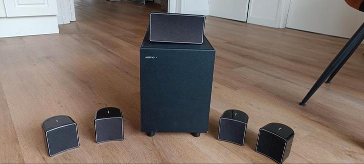 Jamo A102 Surround Set met Jamo 200 Subwoofer, Audio, Tv en Foto, Home Cinema-sets, Gebruikt, Overige spelers, 5.1-systeem, 70 watt of meer