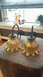 Wandlampen vintage jaren 30 (Frankrijk), Huis en Inrichting, Ophalen of Verzenden, Gebruikt, Glas