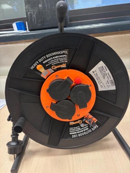 QWatt Pro kabelhaspel heavy duty - 25 meter (2 stuks), Doe-het-zelf en Verbouw, Elektra en Kabels, Nieuw, Stekker, Ophalen