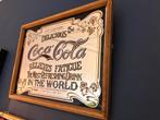 Vintage Coca Cola Spiegel, Gebruikt, Ophalen of Verzenden, Minder dan 100 cm, Rechthoekig