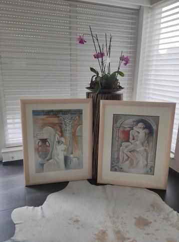 2 neo-klassieke schilderijen van Joadoor beschikbaar voor biedingen