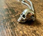 Skull / Schedel/ biker ketting plus hanger, Nieuw, Overige materialen, Ophalen of Verzenden, Zilver