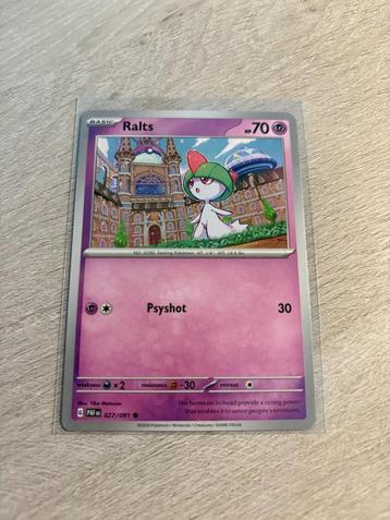 Ralts 027/091 Paldean Fates - Pokémon Kaart beschikbaar voor biedingen