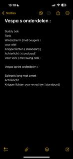 Vespa onderdelen, Fietsen en Brommers, Ophalen of Verzenden, Overige typen, Vespa