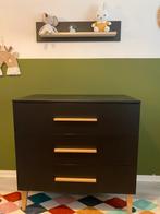 Mooie zwarte commode met 3 lades, Huis en Inrichting, Kasten | Ladekasten, Ophalen, 50 tot 100 cm, Zo goed als nieuw, 3 of 4 laden
