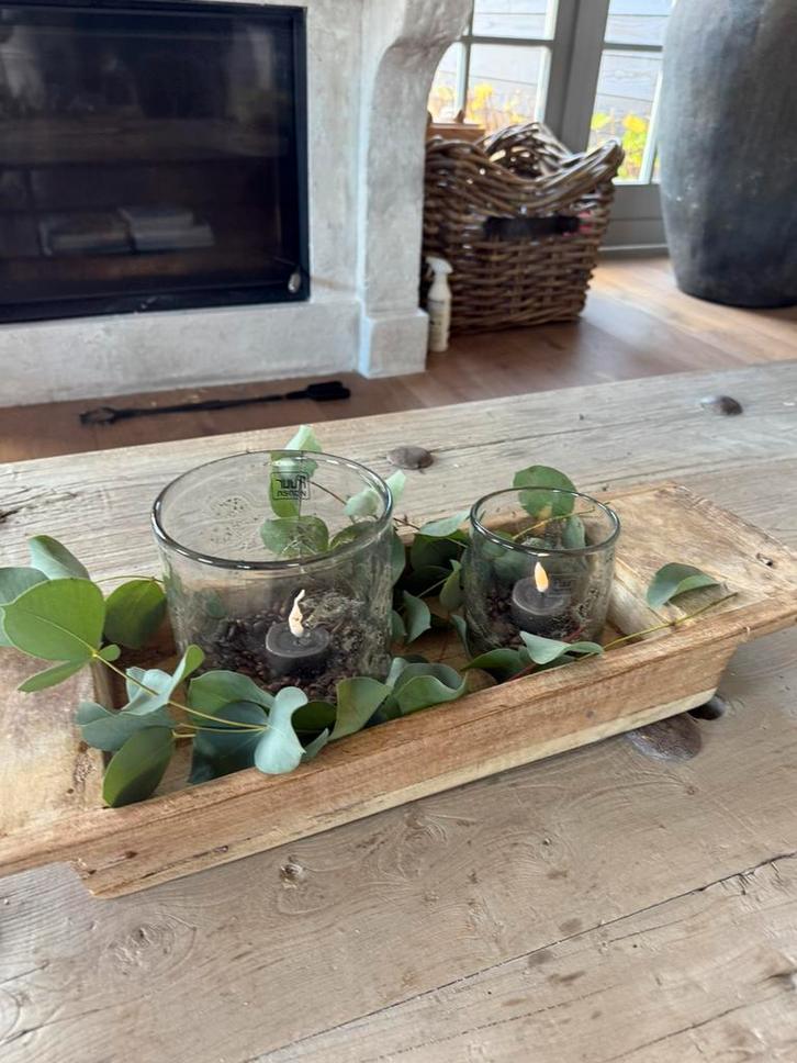 Oude houten schaal, Huis en Inrichting, Woonaccessoires | Schalen en Manden, Zo goed als nieuw, Rond, Hout, Ophalen of Verzenden