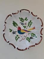 Antiek Keramiek Wandbord Vogel Motief, Ophalen of Verzenden