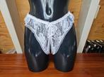 Kanten slipje met open kruis (S/M/L), Kleding | Dames, Ondergoed en Lingerie, Ophalen of Verzenden, Wit, Slip