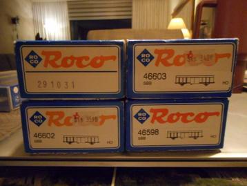 SET VAN 4 ROCO SCHUIFWAND WAGONS SBB-CFF beschikbaar voor biedingen