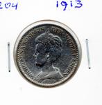 WILHELMINA GULDEN 1913  ZILVER, 1 gulden, Zilver, Ophalen of Verzenden, Koningin Wilhelmina