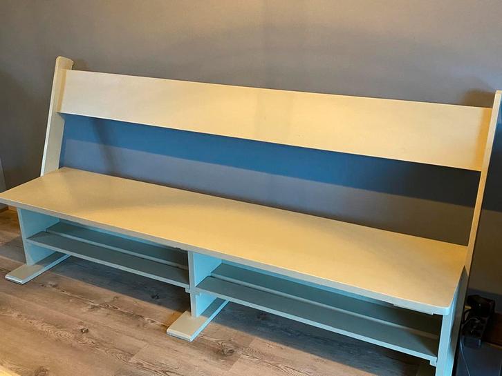Kerkbank, Huis en Inrichting, Banken | Bankstellen, Gebruikt, Rechte bank, Driepersoons, Minder dan 150 cm, 75 tot 100 cm, Hout