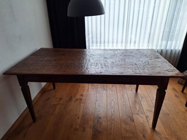 Houten Eetkamertafel - Robuust & Sfeervol, Huis en Inrichting, Tafels | Eettafels, Ophalen