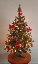 Kerstboom met 100 lampjes en decoratie, 100x60 cm, Ophalen, Zo goed als nieuw