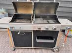 Central Park gas- en houtskoolbarbecue Gemini 12,95kW zwart, Tuin en Terras, Buitenkeukens, Gebruikt, Central Park, Ophalen of Verzenden