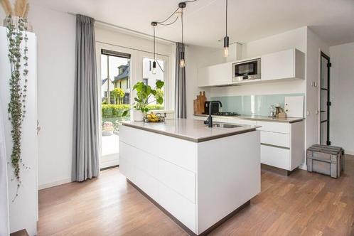 2 x Lichtdoorlatende Gordijnen Grijs/Blauw, Huis en Inrichting, Stoffering | Gordijnen en Lamellen, Gebruikt, 200 cm of meer, 100 tot 150 cm