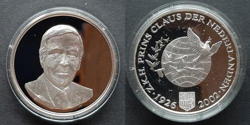 Prins Claus 2002 zilver, Postzegels en Munten, Penningen en Medailles, Zilver, Nederland, Verzenden