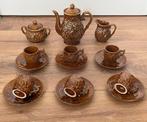 Theeservies bruin 9 delig, Ophalen of Verzenden