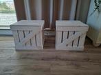 Set wit houten opberg kisten waar je ook op kunt zitten, Ophalen