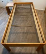 Auping eenpersoons seniorenbed + nachtkastje/tafeltje, Ophalen, 90 cm, Eenpersoons, Hout