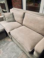 Bank Ivo 3-zits + Hocker - Shadow Liver Stof, Ophalen, 100 tot 125 cm, Driepersoons, Zo goed als nieuw