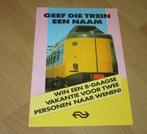 NS brochure Geef die trein een naam, Verzamelen, Verzenden, Zo goed als nieuw, Trein, Boek of Tijdschrift