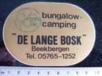 sticker bungalow camping de lange bosk beekbergen logo, Verzenden, Zo goed als nieuw, Bedrijf of Vereniging