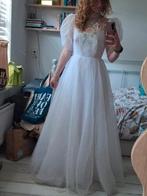 Witte trouwjurk met roos maat S, Ophalen of Verzenden, Nieuw, Wit, Trouwjurk