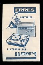 suikerzakje 2 Erres Portables Platenspelers R.S. Stokvis, Ophalen of Verzenden, Nederland
