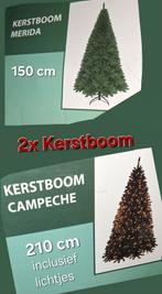 🎄 2x Kerstboom + Lichtjes 🎄 Kunst Boom Kerst Led Lampjes, Ophalen, Zo goed als nieuw