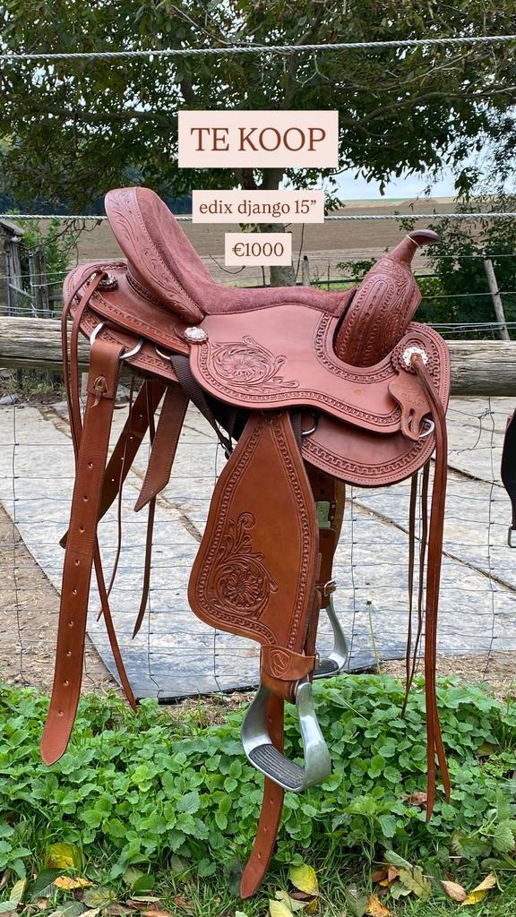 Edix Django Westernzadel, Dieren en Toebehoren, Paarden en Pony's | Zadels, Zo goed als nieuw, Western, Ophalen
