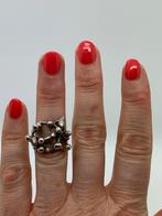 V889 Prachtige zilveren brutalist ring maat 16, Sieraden, Tassen en Uiterlijk, Antieke sieraden, Ophalen of Verzenden, Zilver