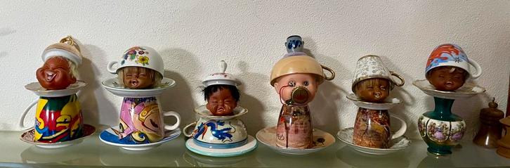 Zes  aparte kunstobjecten, Antiek en Kunst, Kunst | Designobjecten, Ophalen of Verzenden