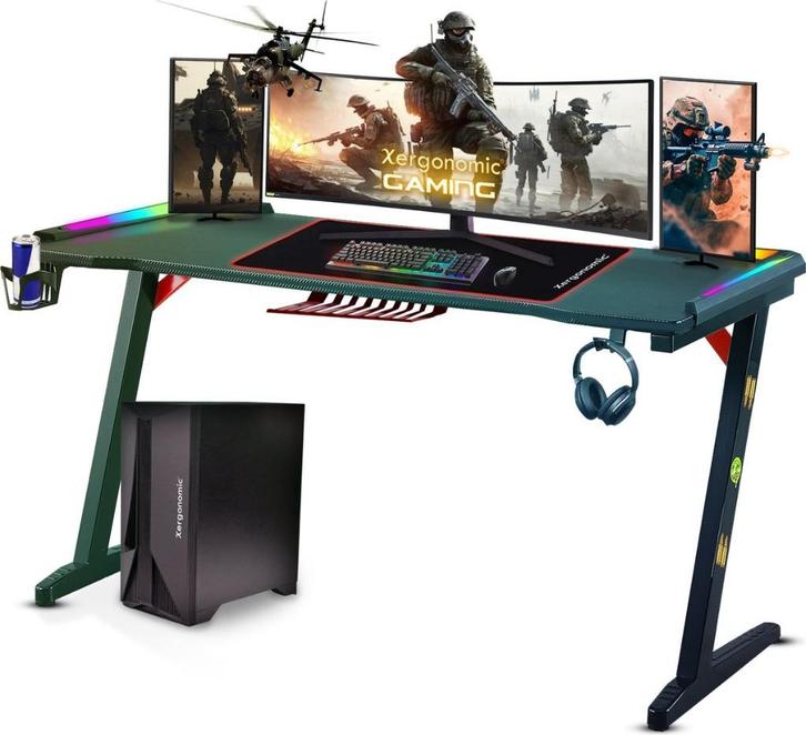 Xergonomic Hard2Kill Gaming Desk (nr.81), Huis en Inrichting, Bureaus, Nieuw, Bureau, Verzenden