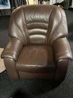 2x leren Fateul relaxstoelen  – bruin, Ophalen, Zo goed als nieuw, Leer