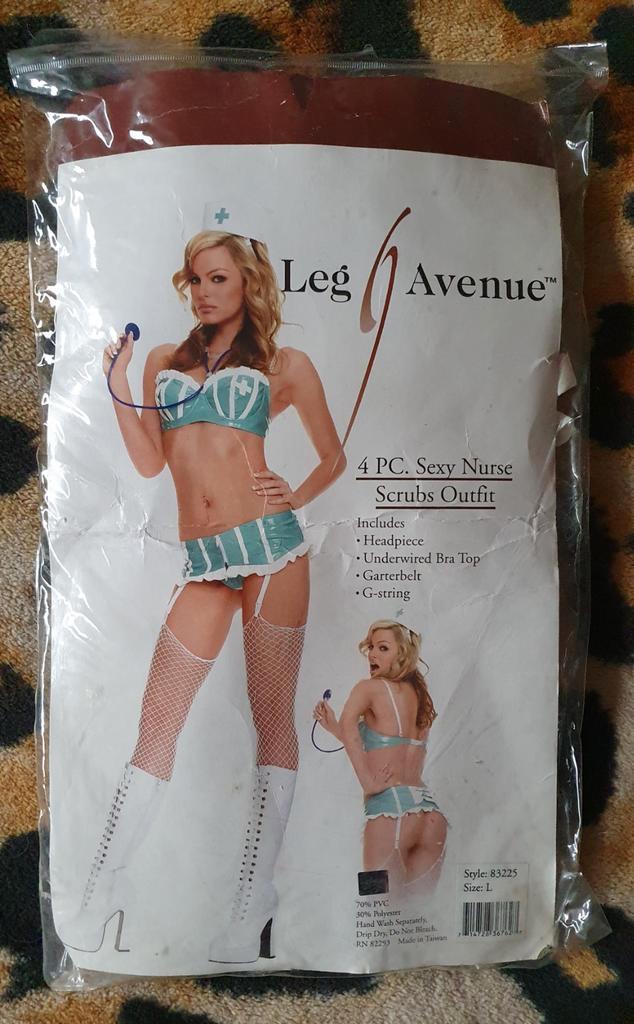Leg Avenue Zuster Kostuum Groen Wit - Large, Kleding | Dames, Ondergoed en Lingerie, Setje, Groen, Ophalen of Verzenden