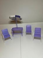 Retro Vintage Mattel Barbie paarse tuinset 1990 - Poolparty, Verzamelen, Ophalen of Verzenden, Zo goed als nieuw