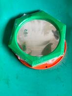 Vintage new oldstock hexagon spiegel plastic space age groen