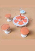 Lundby Poppenhuis Tafel Stoelen Loungeset 1:16 Hanglamp 1970, Ophalen of Verzenden, Gebruikt, Poppenhuis