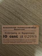 Gemeentelijk autobussenbedrijf Maastricht kindertoeslag, Ophalen of Verzenden, Trein